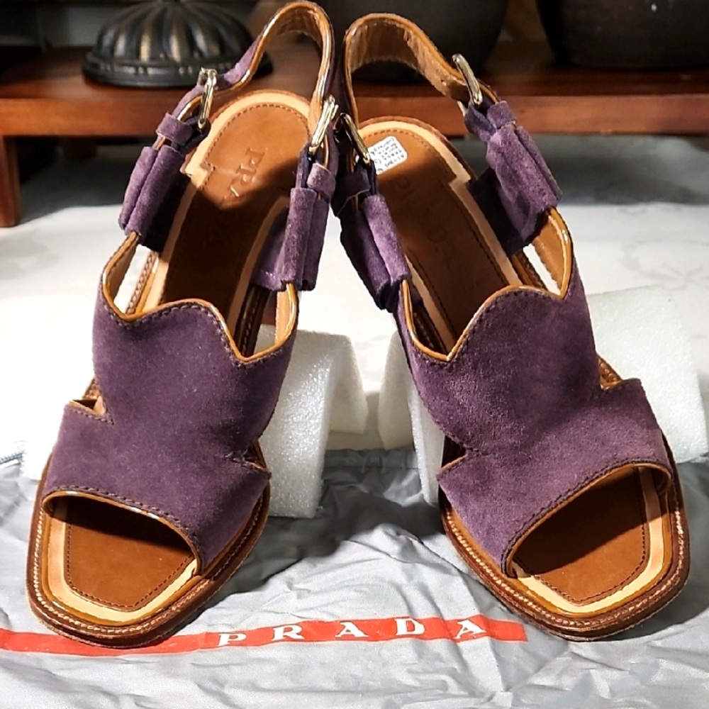 Prada Purple Sandals with Adjustable Straps